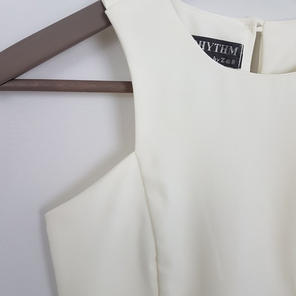 Rsythm White Crop Top Size S - Picture 3 of 6